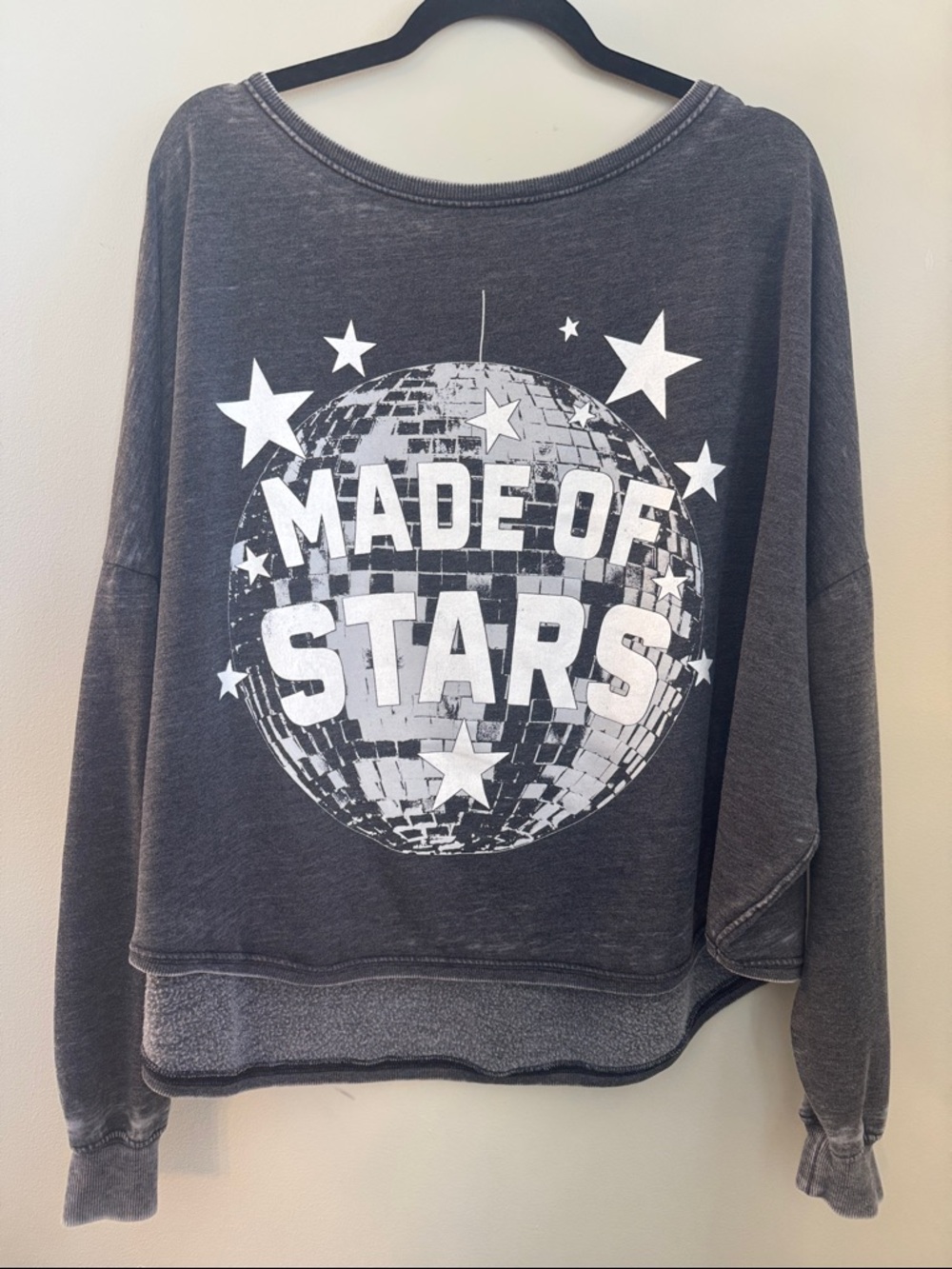 RECYCLED KARMA Women's  'Made of Stars' Graphic Oversized Sweatshirt ONE SIZE